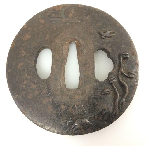 Tsuba ferro tondo mezzaluna - tsuba,